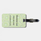 Zitrusfrucht-Muster Gepäckanhänger (Rückseite horizontal)