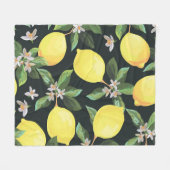 Zitrusfrucht: Nahtloses Musterdesign Fleecedecke (Vorderseite (Horizontal))