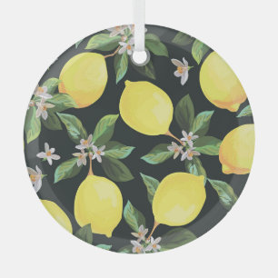 Zitrusfrucht: Nahtloses Musterdesign Ornament Aus Glas