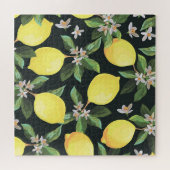 Zitrusfrucht: Nahtloses Musterdesign Puzzle (Horizontal)
