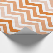 Zitrusfrucht orange Zickzack Ombre Geschenkpapier (Ecke)
