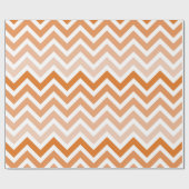 Zitrusfrucht orange Zickzack Ombre Geschenkpapier (Flach)
