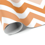 Zitrusfrucht orange Zickzack Ombre Geschenkpapier (Rolleneckpunkt)