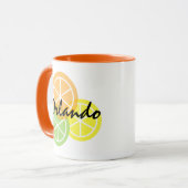 Zitrusfrucht Orlandos Florida orange LimeLemon Tasse (Vorderseite Links)
