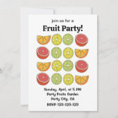 Zitrusfrucht-Party Einladung (Vorderseite)