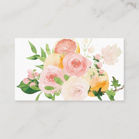 Zitrusfrucht Platzkarte (Rückseite)