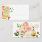 Zitrusfrucht Platzkarte (Vorne/Hinten)