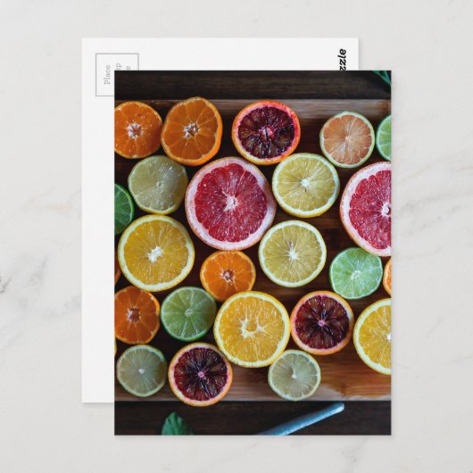 Zitrusfrucht Postkarte (Vorne/Hinten)