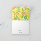 Zitrusfrucht-Scheibe-Frucht danken Ihnen 1. Karte (Innenseite)