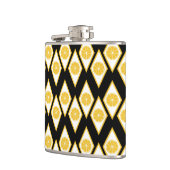 Zitrusfrucht-Scheiben im modernen Diamant-Muster Flachmann (Links)