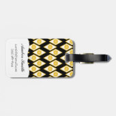 Zitrusfrucht-Scheiben im modernen Diamant-Muster Gepäckanhänger (Rückseite horizontal)