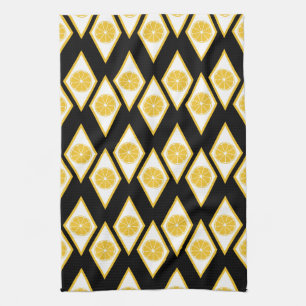 Zitrusfrucht-Scheiben im modernen Diamant-Muster Handtuch