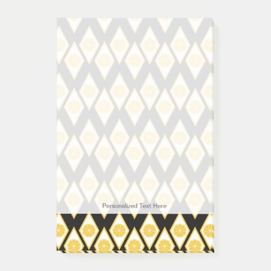 Zitrusfrucht-Scheiben im modernen Diamant-Muster Post-it Klebezettel (Vorderseite)