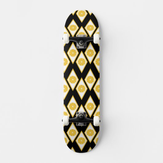 Zitrusfrucht-Scheiben im modernen Diamant-Muster Skateboard (Vorderseite)
