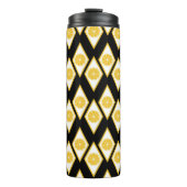 Zitrusfrucht-Scheiben im modernen Diamant-Muster Thermosbecher (Vorderseite)