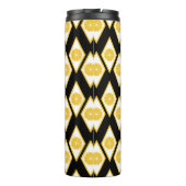 Zitrusfrucht-Scheiben im modernen Diamant-Muster Thermosbecher (Rückseite)