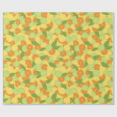 Zitrusfrucht-Scheiben mit Blätter Geschenkpapier (Flach)