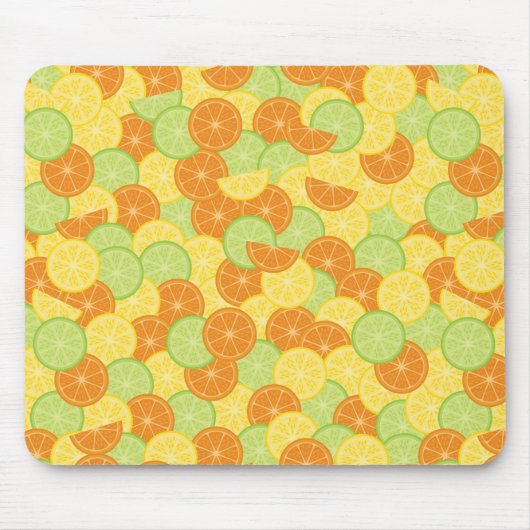 Zitrusfrucht-Scheiben Mousepad (Vorne)