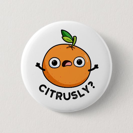Zitrusfrucht seriös Orangenpuppe Button (Vorderseite)
