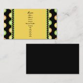 Zitrusfrucht-Spritzen Visitenkarte (Vorne/Hinten)