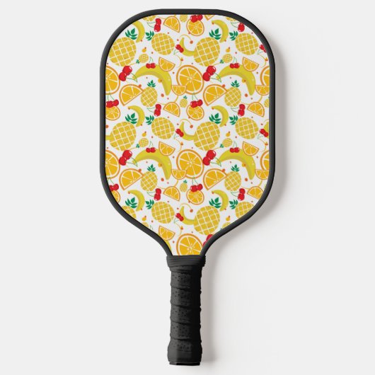 Zitrusfrüchte Ananas Orange Banana Cherry Pickleball Schläger (Rückseite)