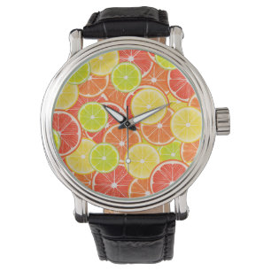 Zitrusfrüchte Armbanduhr