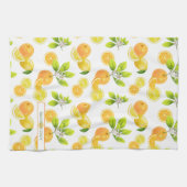Zitrusfrüchte Art Orange und Zitronen Patten Geschirrtuch (Horizontal)