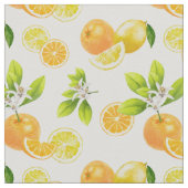 Zitrusfrüchte Art Orange und Zitronen Patten Stoff (Nahaufnahme)