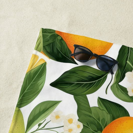 Zitrusfrüchte auf Weiß Strandtuch (Beispiel)