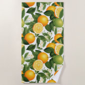 Zitrusfrüchte auf Weiß Strandtuch (Vorderseite)