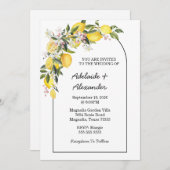 Zitrusfrüchte aus dem Mittelmeerraum Gelb Einladung (Vorne/Hinten)