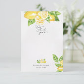 Zitrusfrüchte Baby Dusche danke Karte (Stehend Vorderseite)