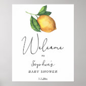Zitrusfrüchte-Babydusche Poster (Vorne)