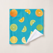 Zitrusfrüchte Badhandtuch Set (Waschlappen)