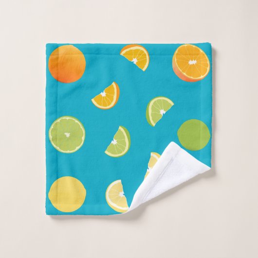 Zitrusfrüchte Badhandtuch Set (Waschlappen)