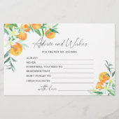 Zitrusfrüchte - Beratung und Wünsche Brautparty Briefpapier (Vorderseite)