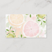 Zitrusfrüchte & Blume Buchanfrage Begleitkarte (Rückseite)