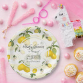 Zitrusfrüchte Blume Foliage Wasserfarbe Babydusche Pappteller (Party)