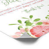 Zitrusfrüchte & Blume Windelwulst Poster (Ecke)