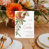 Zitrusfrüchte Blumenpfirsich Foto Abschluss Einladung