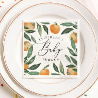 Zitrusfrüchte-Blütengarten-Drehbuch Babydusche