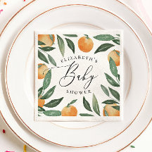 Zitrusfrüchte-Blütengarten-Drehbuch Babydusche