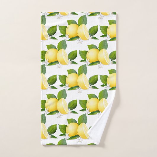 Zitrusfrüchte Botanische Zitronen Badhandtuch Set (Handtuch)