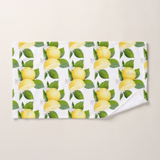 Zitrusfrüchte Botanische Zitronen Badhandtuch Set (Handtuch)