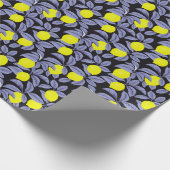 Zitrusfrüchte, botanisches Vintages Design. Geschenkpapier (Ecke)