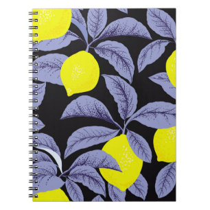 Zitrusfrüchte, botanisches Vintages Design. Notizblock