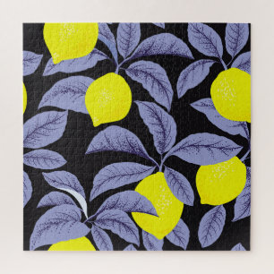 Zitrusfrüchte, botanisches Vintages Design. Puzzle