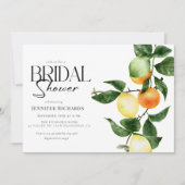 Zitrusfrüchte | Brautparty Aquarell Einladung (Vorderseite)
