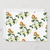 Zitrusfrüchte | Brautparty Aquarell Einladung (Rückseite)