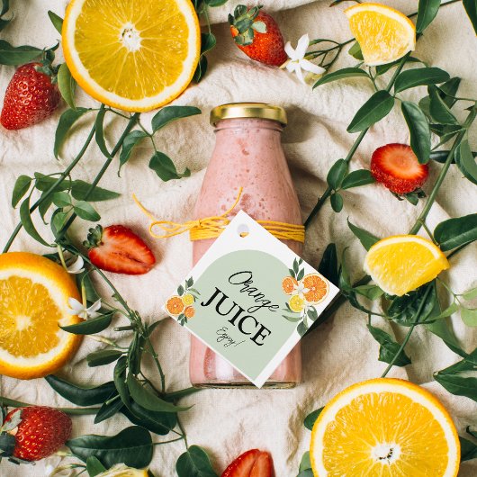 Zitrusfrüchte-Brautparty-Etikett Geschenkanhänger